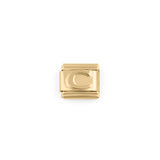 Wholesale jewelry 18k Gold PVD Stainless Steel Initial Italian Charm- C 