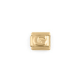 Wholesale jewelry 18k Gold PVD Stainless Steel Initial Italian Charm- G