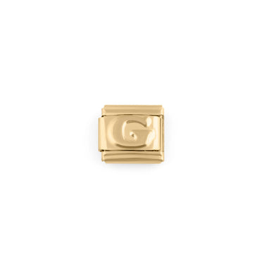 Wholesale jewelry 18k Gold PVD Stainless Steel Initial Italian Charm- G