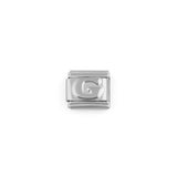 Stainless Steel Initial Italian Charm- G