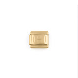 Wholesale jewelry 18k Gold PVD Stainless Steel Initial Italian Charm- H