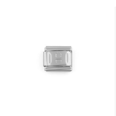 Stainless Steel Initial Italian Charm- H