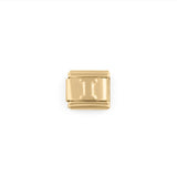 Wholesale jewelry 18k Gold PVD Stainless Steel Initial Italian Charm- I