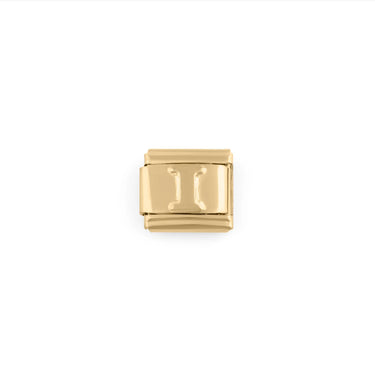 Wholesale jewelry 18k Gold PVD Stainless Steel Initial Italian Charm- I