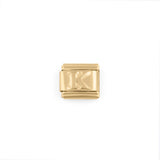 Wholesale jewelry 18k Gold PVD Stainless Steel Initial Italian Charm- K