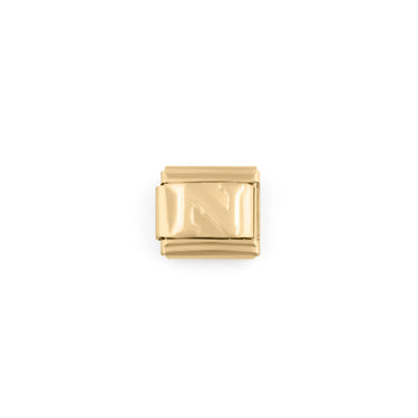 Wholesale jewelry 18k Gold PVD Stainless Steel Initial Italian Charm- N