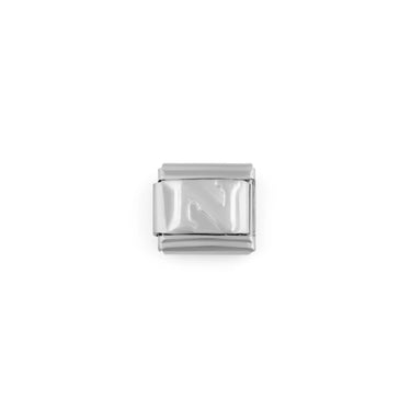 Stainless Steel Initial Italian Charm- N