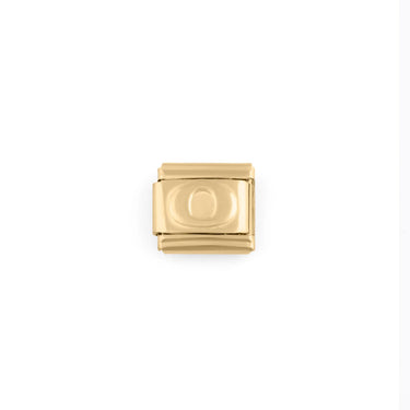 Wholesale jewelry 18k Gold PVD Stainless Steel Initial Italian Charm- O