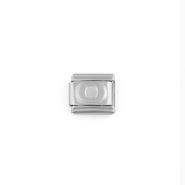 Stainless Steel Initial Italian Charm- O