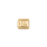Wholesale jewelry 18k Gold PVD Stainless Steel Initial Italian Charm- P