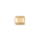 Wholesale jewelry 18k Gold PVD Stainless Steel Initial Italian Charm- R