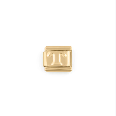 Wholesale jewelry 18k Gold PVD Stainless Steel Initial Italian Charm- T