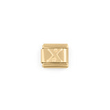 Wholesale jewelry 18k Gold PVD Stainless Steel Initial Italian Charm- X