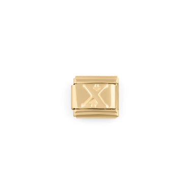 Wholesale jewelry 18k Gold PVD Stainless Steel Initial Italian Charm- X