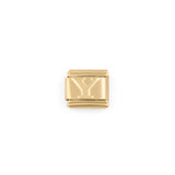 Wholesale jewelry 18k Gold PVD Stainless Steel Initial Italian Charm- Y