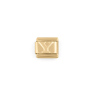 Wholesale jewelry 18k Gold PVD Stainless Steel Initial Italian Charm- Y