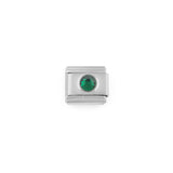 Wholesale jewelry Stainless Steel Birthstone Italian Charm- May