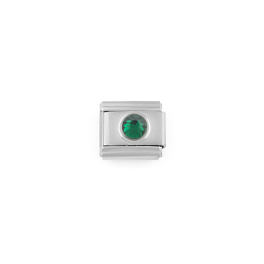 Wholesale jewelry Stainless Steel Birthstone Italian Charm- May