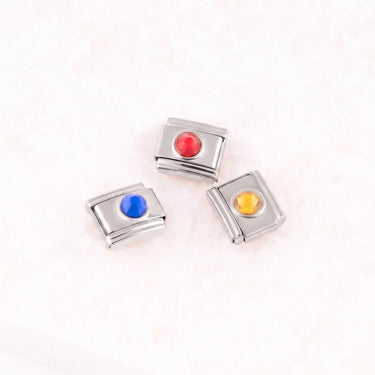 Wholesale jewelry Stainless Steel Birthstone Italian Charm- Collection studio
