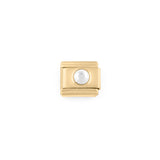 Wholesale jewelry- 18k Gold PVD Stainless Steel Birthstone Italian Charm- April