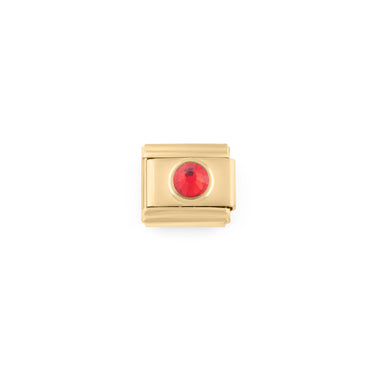 Wholesale jewelry- 18k Gold PVD Stainless Steel Birthstone Italian Charm- July