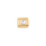 Wholesale jewelry- 18k Gold PVD Stainless Steel Birthstone Italian Charm- June