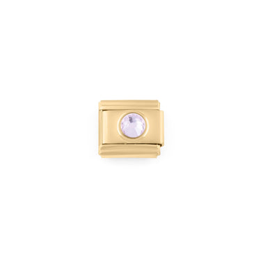 Wholesale jewelry- 18k Gold PVD Stainless Steel Birthstone Italian Charm- June
