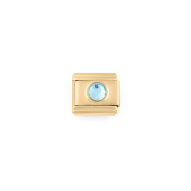 Wholesale jewelry- 18k Gold PVD Stainless Steel Birthstone Italian Charm- Mar