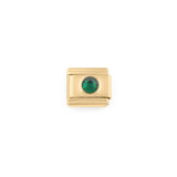 Wholesale jewelry- 18k Gold PVD Stainless Steel Birthstone Italian Charm- May