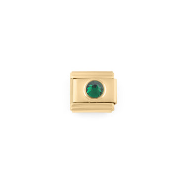 Wholesale jewelry- 18k Gold PVD Stainless Steel Birthstone Italian Charm- May
