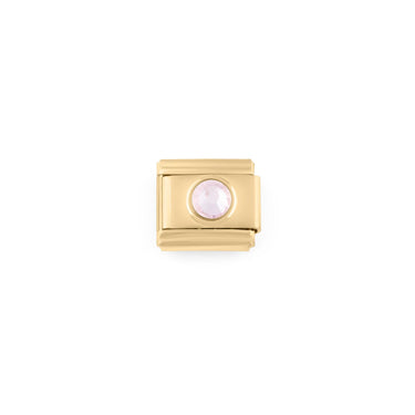 Wholesale jewelry- 18k Gold PVD Stainless Steel Birthstone Italian Charm- Oct