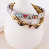 Wholesale jewelry 18k Gold PVD Stainless Steel Charm Connector Italian Charm- studio