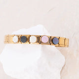 Wholesale jewelry 18k Gold PVD Stainless Steel Colorful Stone Italian Charm- studio