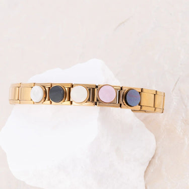 Wholesale jewelry 18k Gold PVD Stainless Steel Colorful Stone Italian Charm- studio