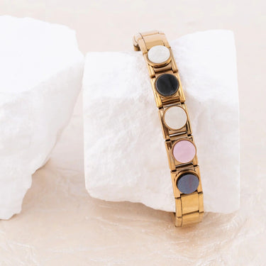 Wholesale jewelry 18k Gold PVD Stainless Steel Colorful Stone Italian Charm- studio