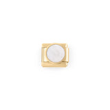 Wholesale jewelry 18k Gold PVD Stainless Steel Colorful Stone Italian Charm- Main white