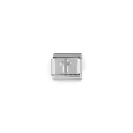 Wholesale jewelry 18K Gold PVD Stainless Steel Cross Italian Charm- Stainless main 