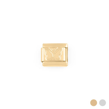 Wholesale jewelry 18K Gold PVD Stainless Steel Butterfly Italian Charm- gold main 