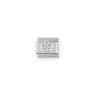 Wholesale jewelry 18K Gold PVD Stainless Steel Floral Italian Charm - stainless main 