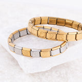 Wholesale jewelry 18K Gold PVD Stainless Steel Italian Charm Bracelet- studio