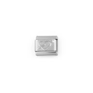 Wholesale jewelry 18k Gold PVD Stainless Steel Heart Arrow Italian Charm- stainless main 