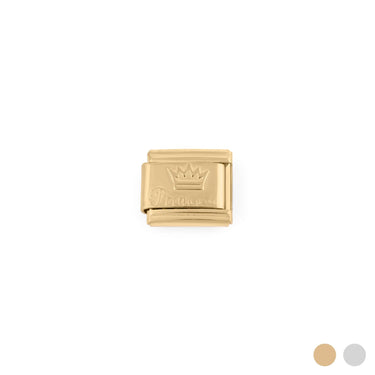 Wholesale jewelry 18K Gold PVD Stainless Steel Princess of Italian Charm- gold main 