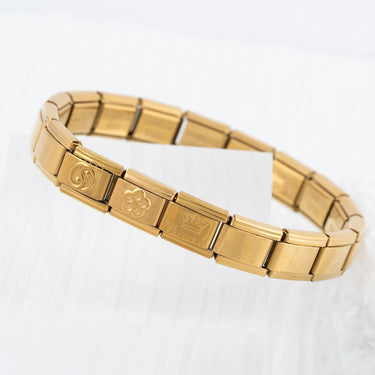 Wholesale jewelry 18K Gold PVD Stainless Steel Princess of Italian Charm- gold studio 