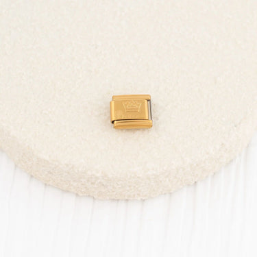 Wholesale jewelry 18K Gold PVD Stainless Steel Princess of Italian Charm- gold studio 