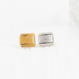 Wholesale jewelry 18K Gold PVD Stainless Steel Princess of Italian Charm- gold and stainless studio 