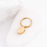 Wholesale jewelry 18K Gold PVD Stainless Steel Oval Healing Stone Charm - studio 