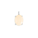 Wholesale jewelry Stainless Steel Oval Healing Stone Charm- Citrine   