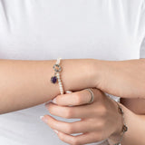 Wholesale jewelry Stainless Steel Oval Healing Stone Charm- model 