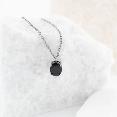 Wholesale jewelry Stainless Steel Oval Healing Stone Charm- studio  