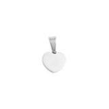 Wholesale jewelry 18K Gold PVD Stainless Steel Pave Stone Heart Charm- stainless main 